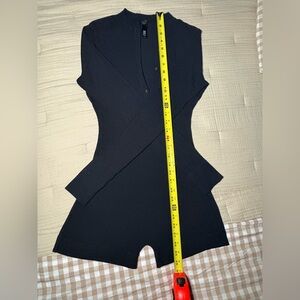 SKIMS long sleeve Henley onesie/bodysuit with shorts